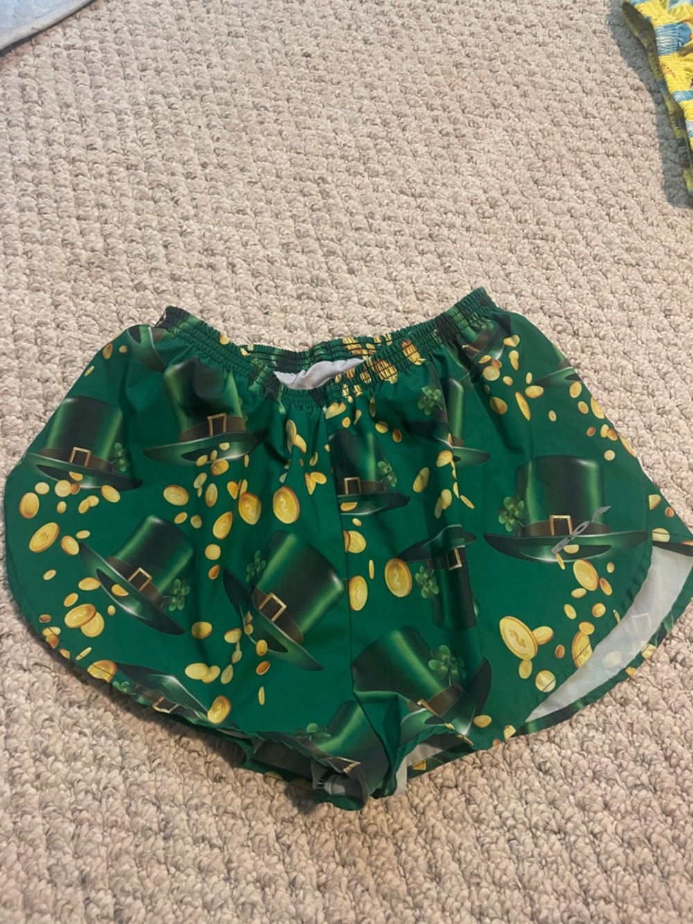 BOA USA Green Shamrock & Gold Coin Swim Shorts